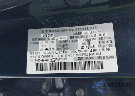 2023 Mazda Cx-30 2.5 S Select from USA, damaged, VIN 3MVDMBBM8PM526397